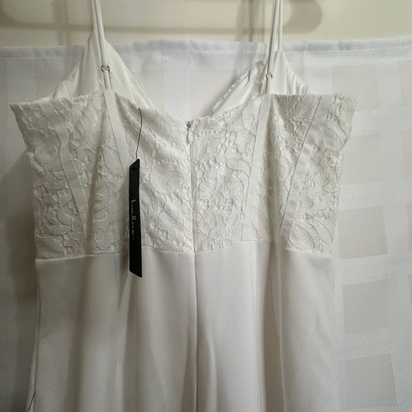 NWT Lulus White Lace Jumpsuit Sz Small - Picture 6 of 12